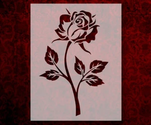 Single Rose Leaves 8.5" x 11" Stencil FAST FREE SHIPPING (579) - Picture 1 of 1