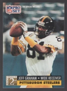 1991 Jeff Graham Pro Set Football Rookie RC 2nd Round Draft Choice Pittsburgh - Picture 1 of 1