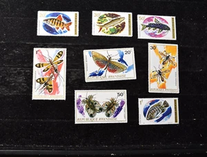 RWANDA 1973 INSECTS S 495-498 + FISH S 541-544 MNH - Picture 1 of 4