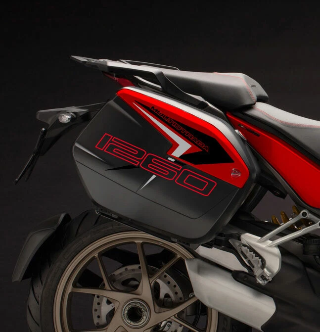 AZ GRAPHISHOP KIT ADESIVI VALIGIE LATERALI DUCATI MULTISTRADA 1260 RED STYLE 2015-2019