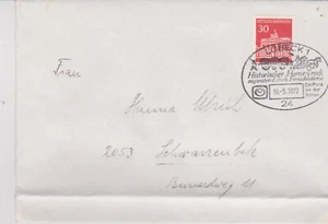 Germany BRD Bundespost 1966 MI-508 Brandenburger Tor brief Sonder-Stempel Lubeck - Foto 1 di 1