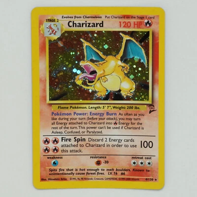 Charizard 4/130 Holo Rare Base Set 2 Pokemon Card - Image 1 of 4