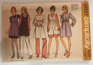 Simplicity 9851 Vintage 70s Sewing Pattern MATERNITY Clothes Size: 10 - Picture 1 of 8