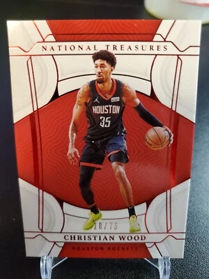 2021-22 National Treasures Christian Wood Red /75 - Image 1 of 2