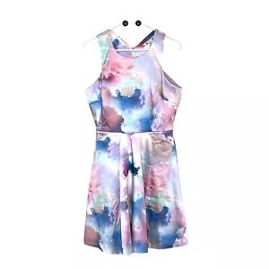 YUMI MULTI COLOURED SWEETHEART PLEATED PROM DRESS WITH POCKETS US L 8 / 10 - Picture 1 of 10