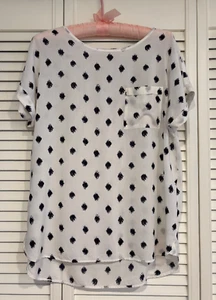 ANN TAYLOR LOFT with Pocket Tee Size M Relaxed Fit Short Sleeve - Picture 1 of 7