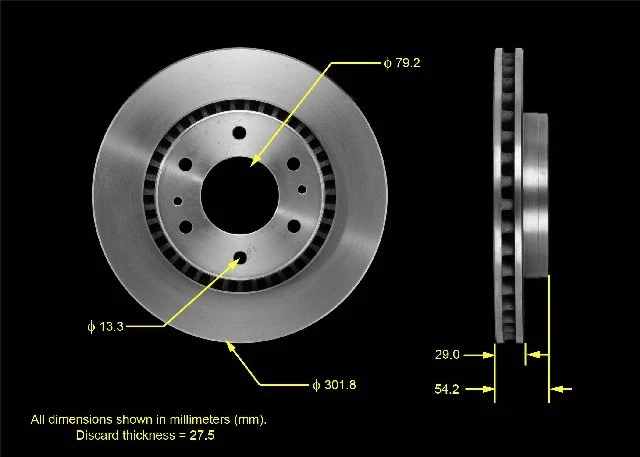 Bendix PRT5602 盘式制动转子 适用于 06-09 Ascender Envoy Rainier 开拓者 — 第 1/4 张图片
