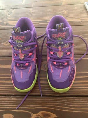 PUMA MB Basketball Melo Ball MB 03 Toxic Purple Sz 3Y With Box - Image 1 of 4
