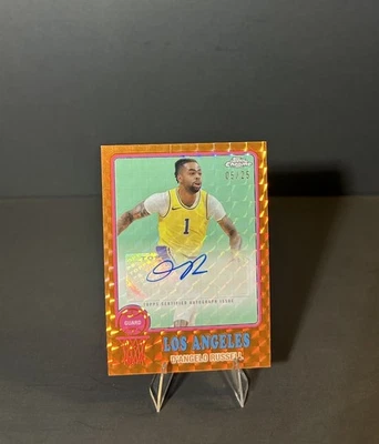 2024-25 Topps Chrome D'Angelo Russell 1973 Orange Geometric Auto /25 - Image 1 of 2