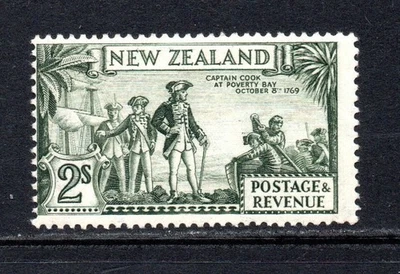 (1041) New Zealand 1936-42 (Wmk Multiple) 2s Captain Cook (p13-14x13½) SG589 MNH — 第 1/2 张图片