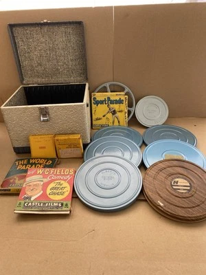 Lote de carretes de película casera de colección de 8 mm estuche de latas iglesia Yosemite Oregon desconocido Foto 1 de 4