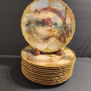 British Castles by Royal Doulton 9" Cabinet Plates Set of 12, Signed J. Huges - Picture 1 of 24