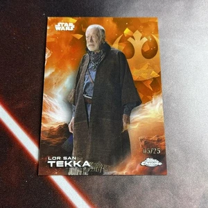 2025 Topps Cromo Zafiro Star Wars Lor San Tekka #82 Naranja Refractor/25 - Imagen 1 de 2