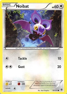 Noibat 87/111 XY - Furious Fists Pokemon 002953 - Image 1 of 2
