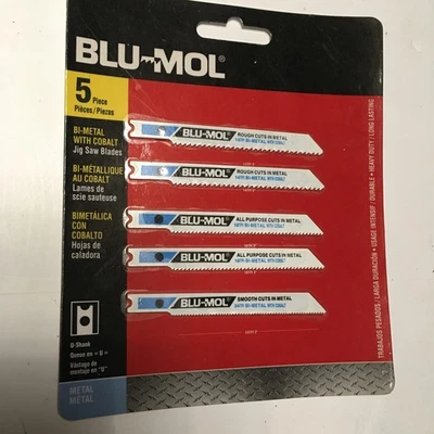 5-pk- USO MIXTO 6443 BLU MOL, 3" de longitud bimetálico con hoja de sierra caladora de cobalto JUEGO NUEVO EN CAJA Foto 1 de 4