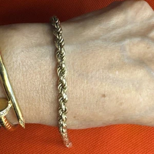 18 kt reines Gelbgold 8" Länge gemarkt 750 UNOERRE ITALIEN 6,3 gr. SEILARMBAND - Bild 1 von 12