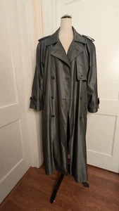 Vintage Evan Picone Trenchcoat - anthrazit herausnehmbares Wollmischfutter mit Gürtel XL - Bild 1 von 15