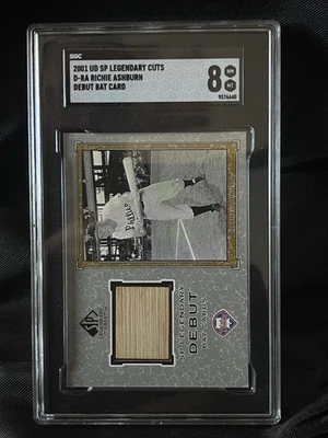 RICHIE ASHBURN 2001 SP Legendary Cuts Debut Game Used Bat - SGC 8 NmMt - Image 1 of 2