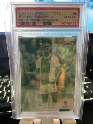 2021-22 Stadium Club Chrome UCL Ryan Gravenberch Night Vision Refractor/175 POP1 - Image 1 of 2