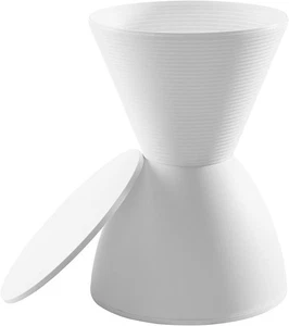 Modway Haste Contemporary Modern Hourglass Accent Stool in White - Picture 1 of 6
