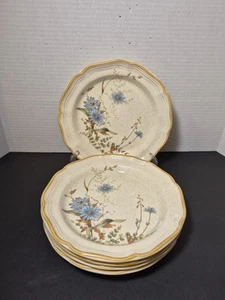 VTG. Mikasa Blue Daisies EB 804 Plates~8” In Diameter Set of 5 Salad Plate - Picture 1 of 4