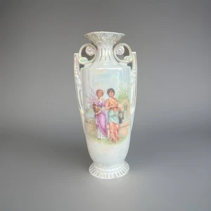 Vintage Victoria Czecho-Slovakia Perlglanz Porzellan Vase 1918-1939 - Bild 1 von 18