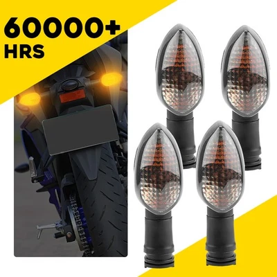 For Yamaha YZF 2015-2024 R15 Motorcycle Turn Signal Indicator Lights Smoke Black - Image 1 of 4