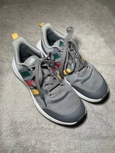Adidas Fortarun 2.0 Cloudfoam Lace Shoe Grey, Red, Green, & Yellow Size 5.5Y - Picture 1 of 8