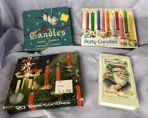 "VELAS VINTAGE DE 4"" PARA CAMPANILLAS DE ÁNGEL Y CARRUSELES ÁRBOL DE NAVIDAD y Papá Noel coincidencias" - Imagen 1 de 17
