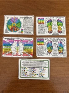 Set Of 5 Inner Light Rainbow Wallet Cards By Jan Zupsics Chakras, Reflexology - Picture 1 of 2