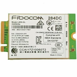 Módulo de tarjeta WWAN 4G Dell DW5820e Fibocom L850-GL LTE para Precision 3540 3541 - Imagen 1 de 1