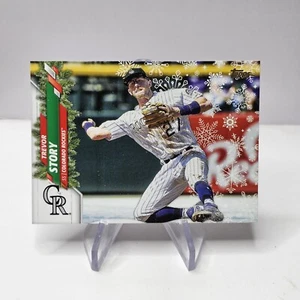 2020 Topps Holiday Trevor Story SNOW IMAGE VARIATON SP #HW133 - Picture 1 of 2