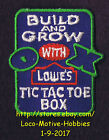 Lmh Patch Badge Tic Tac Toe Game Box Board Lowes Build Grow Workshop Clinic Ox