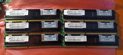 Lot 6 Micron MT36JSZS1G72PY-1G1A1DD 8GB 2Rx4 PC3-8500R DDR3 Server ECC RAM 48GB - Image 1 of 4