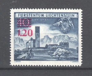 Liechtenstein ~ 1952 Church at Brenden surcharged Sc# 265 NH/** (B225) - Picture 1 of 2