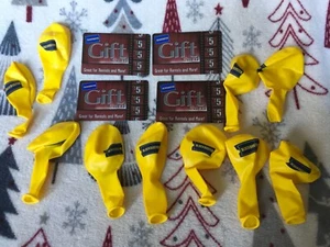 BLOCKBUSTER VIDEO GESCHENKKARTEN OHNE WERT, GELBE LUFTBALLONS TOLLES WEISSER ELEFANTENGESCHENK - Bild 1 von 3