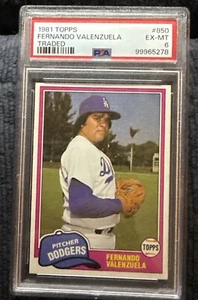 1981 Topps Traded #850 Fernando Valenzuela RC - Dodgers - PSA 6 ROOKIE - Picture 1 of 2