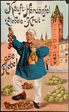 1910 Basel PC Baseler Fastnacht/Carnival/Shrovetide Peasant Selling Vegetables