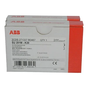 NEW ABB 20A Single Pole Din Rail Miniature Circuit Breaker SU 201M - K20 - Picture 1 of 1
