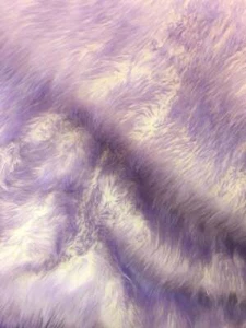 Candy Lavender 2 Tone Fake Faux Fur Shaggy Long Pile - Fabric By The Yard - Picture 1 of 1
