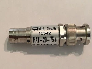 Mini circuits HAT-20-75+ 75 Ohm 20 dB Attenuator 15542 - Picture 1 of 4