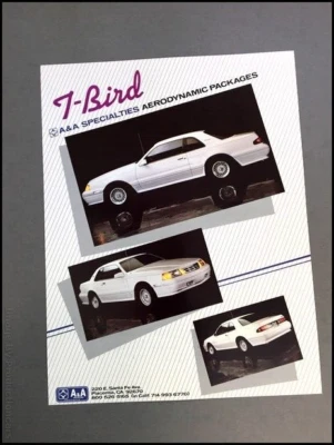 1987 1988 Ford Thunderbird Slipstream 1-page Car Sales Brochure Leaflet Card - Изображение 1 из 2