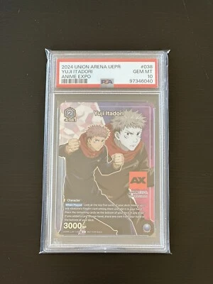 PSA GEM MINT 10! Union Arena Yuji Itadori AX 2024 Jujutsu Kaisen Promo JJK-1-038 - Image 1 of 4