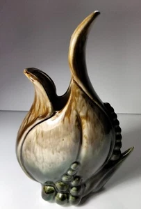Vintage Pod Hull Pottery Organic Seed Pod Design Nautical Elegance 9 1/2" Tall - Picture 1 of 12