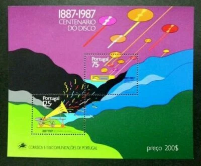 [SJ] Portugal Music 1987 Concert CD Disks Celebration (miniature sheet) MNH - Image 1 of 4
