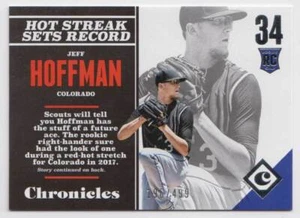 2017 Panini Chronicles Rookie #139 Jeff Hoffman 196/499 Colorado Rockies - Picture 1 of 2