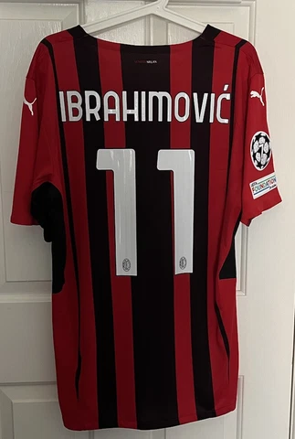 Puma AC Milan Player Issue Ibrahimovic UEFA Champion’s League Slim Fit Jersey Cover
