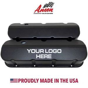 Big Block Chevy Tall Valve Covers Black - BBC Die-Cast Aluminum - Ansen USA - Foto 1 di 6