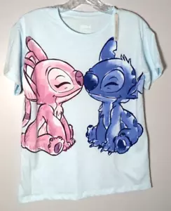Disney Lilo & Stitch Jugend Pyjama T-Shirt Oberteil Kurzarm weich dehnbar NEU - Bild 1 von 7