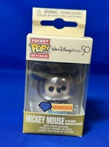 Funko Pocket Pop Keychain Mickey Mouse Space Diamond Disney World 50th  - Picture 1 of 5